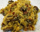 Foto del paso 6 de la receta: Arroz Cremoso Express de Champiñones y Bacon en Airfryer Cosori