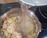 A picture of step 3 of Nadru yakhni pulao.