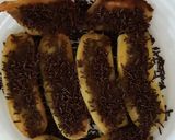 Foto langkah ke 2 dari resep Pisang Panggang Teflon Coklat Keju Favorit.