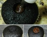 Foto del paso 5 de la receta: Cup cakes de chocolate rellenos y decorados con fudge!💕
