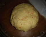 A picture of step 3 of Carrot chapati#wheatflourchallenge#4wkschallenge.