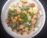 A picture of step 5 of Sweet Potato Chana Oil Free Chat.