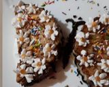 A picture of step 7 of Oreo butterfly cheese cake.