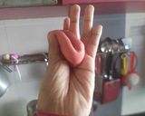 A picture of step 5 of Red-heart Cookies.