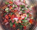 A picture of step 2 of Moth sprouts and walnut salad.