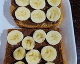 A picture of step 2 of Nutella Banana Toast.