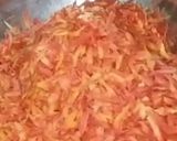 A picture of step 1 of Gajar ka halwa with milkmaid.