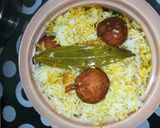 A picture of step 11 of Quasi meatball biryani.