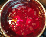 A picture of step 2 of Spiced poached pear with beet.