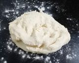 A picture of step 3 of Bao Bun with mushroom filling.