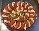 Une image de l'étape 5 de Salade de tomates à la mozzarella di buffala et pistaches.