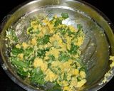 A picture of step 2 of Spinach vada.