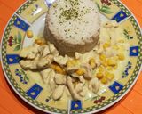 Csirkemell tejfölös-tárkonyos kukoricaszószban recept fázis 2 fotója