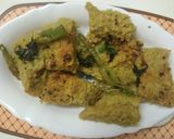 A picture of step 4 of Green Peas Dhokla.