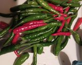 A picture of step 2 of Three Pepper Hot Sauce.