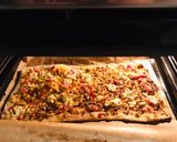 Φωτογραφία βήματος 4 της συνταγής Flammkuchen Tarte Flambe λέγεται στη Γερμανία και Γαλλία ! Με τυρί κρέμα, μπέικον, λιαστή ντομάτα