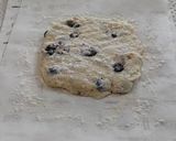 A picture of step 7 of Blueberry and White Chocolate Scones.
