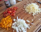 A picture of step 2 of Meat free western omelette.