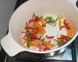 A picture of step 2 of One pot fajita pasta.