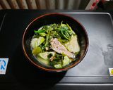 Hình bước làm 3 của món Canh mướp mồng tơi nấu thịt heo