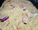 A picture of step 10 of Dambun shinkafa with cabbage.