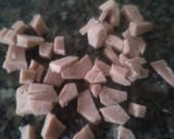 A picture of step 6 of Japanese potato salad a.k.a japanese mukimo.