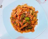 Foto langkah ke 4 dari resep Tumis pinggiran tahu cabe gendot.