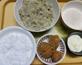 A picture of step 1 of Ranga Aloor Puli Pithe or Sweet Potato Fried Dumplings.