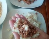 A picture of step 4 of Arancini - mozzarella and ragù stuffed rice balls.