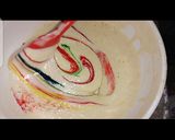 A picture of step 4 of Rainbow Swiss rolls.