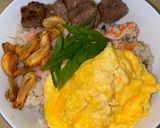 Foto langkah ke 14 dari resep Saikoro Beef Rice Bowl with Omelette.