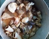 A picture of step 3 of Boiled Yam with Goat meat and assorted meat peppersoup.