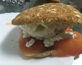 Foto del paso 6 de la receta: Sándwich de claras de huevo con pimienta, tomate y requesón