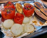 A picture of step 3 of Escalivada, Roasted Vegetable Salad.