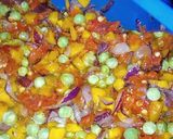 A picture of step 3 of Rainbow fried rice.