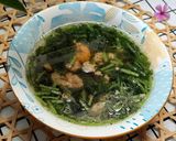 Hình bước làm 2 của món Canh tần ô nấu tôm thịt
