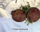 A picture of step 1 of Cod and beetroots.