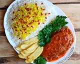 عکس مرحله 5 از دستور چلو مرغ و هلو🌸