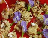 A picture of step 4 of Paneer kalakand with Koya dry fruits kesar dessert.