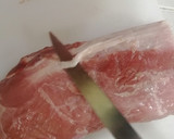 Foto del paso 1 de la receta: Lomo de cerdo sellado y relleno con arroz a la jardinera