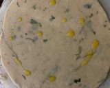 A picture of step 3 of Khooba roti with a twist of kasuri methi.