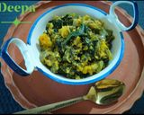 A picture of step 5 of Malabar Spinach Curry / Pui saager chorchodi.