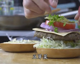 美式手作牛肉漢堡排貝果的食譜步驟7照片