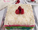 Foto langkah ke 6 dari resep Steamed Rainbow Cake Ny. Liem.