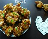 A picture of step 5 of Sabudana pakoda.
