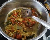 A picture of step 4 of Mushroom potato biryani.