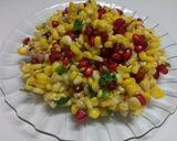A picture of step 2 of Corn & pomegranate chat.