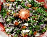 A picture of step 2 of Zesty celery tomato ginger Salsa: A fresh Desi - style garden salsa.