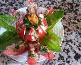 Une image de l'étape 2 de Salade de tomate au thon, carotte et laitue.