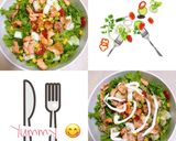 Hình bước làm 4 của món Salad cá hồi